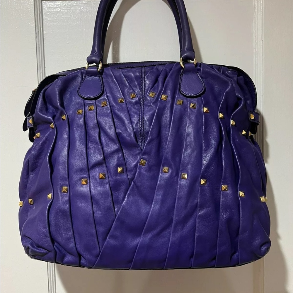 Valentino Maison Purple rockstud bag ASO Gossip Girl Jenny Humphrey - Picture 2 of 10